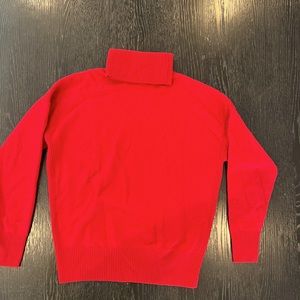 Reiss red turtleneck cashmere blend sweater- S Used